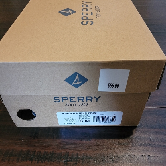 BNIB Womens Sperry Waveslide Animal Print Sandal, size 8 - Picture 2 of 6